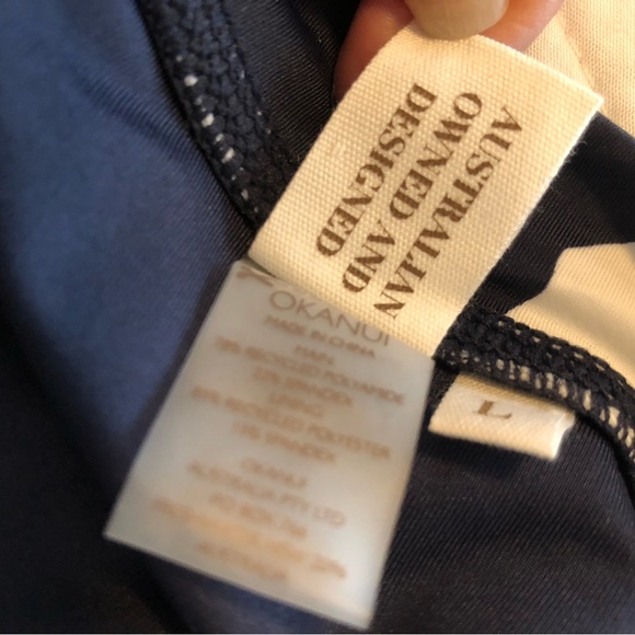 Okanui one piece long sleeve swimsuit surf paddle suit Large rash guard - Picture 10 of 12